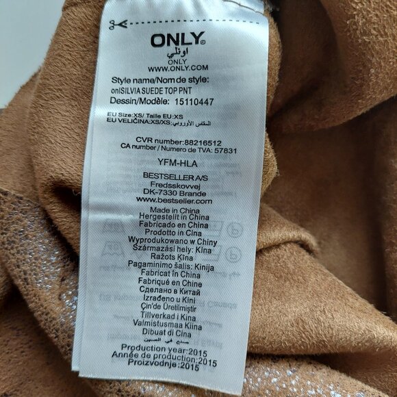 ONLY Suede Short-Sleeve T-Shirt - Picture 5 of 11